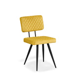 Flynn Dining Chair - Mustard Velvet