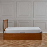 Atlas Oak Single Wooden Ottoman Bed from Roseland Furniture