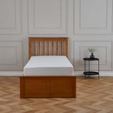 Atlas Oak Single Wooden Ottoman Bed from Roseland Furniture