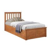 Atlas Oak Single Wooden Ottoman Bed from Roseland Furniture