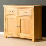 London Oak Small Sideboard Side view