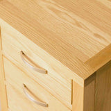 London Oak Bedside Chest - Close up of top