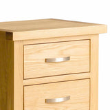 London Oak Bedside Chest - Close up