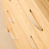 London Oak Large 6 Drawer Chest of Drawers - Looking down on drawer fronts