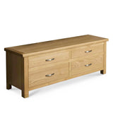 London Oak Large Smart TV Stand by Roseland Furniture