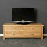 London Oak Large Smart TV Stand