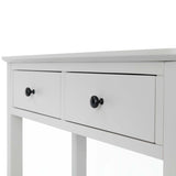 Elgin Grey Large Console Table - Close up of drawers