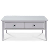 Elgin Grey Coffee Table with Drawer - Front View