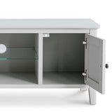 Elgin Grey 120cm large TV stand - Close up of inside cupboard