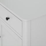 Elgin Grey Small Sideboard - Close up of top corner