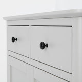 Elgin Grey Small Sideboard - Close up of drawer fronts