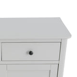 Elgin Grey Small Sideboard - Close up of top corner