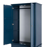 Stirling Blue Double Wardrobe - Close up of inside wardrobe