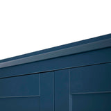 Stirling Blue Double Wardrobe - Close up of top front of wardrobe