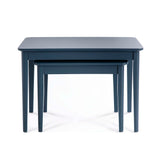 Stirling Blue Nest of Tables - Front view of tables nested