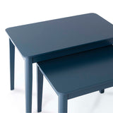 Stirling Blue Nest of Tables - Close up of table tops