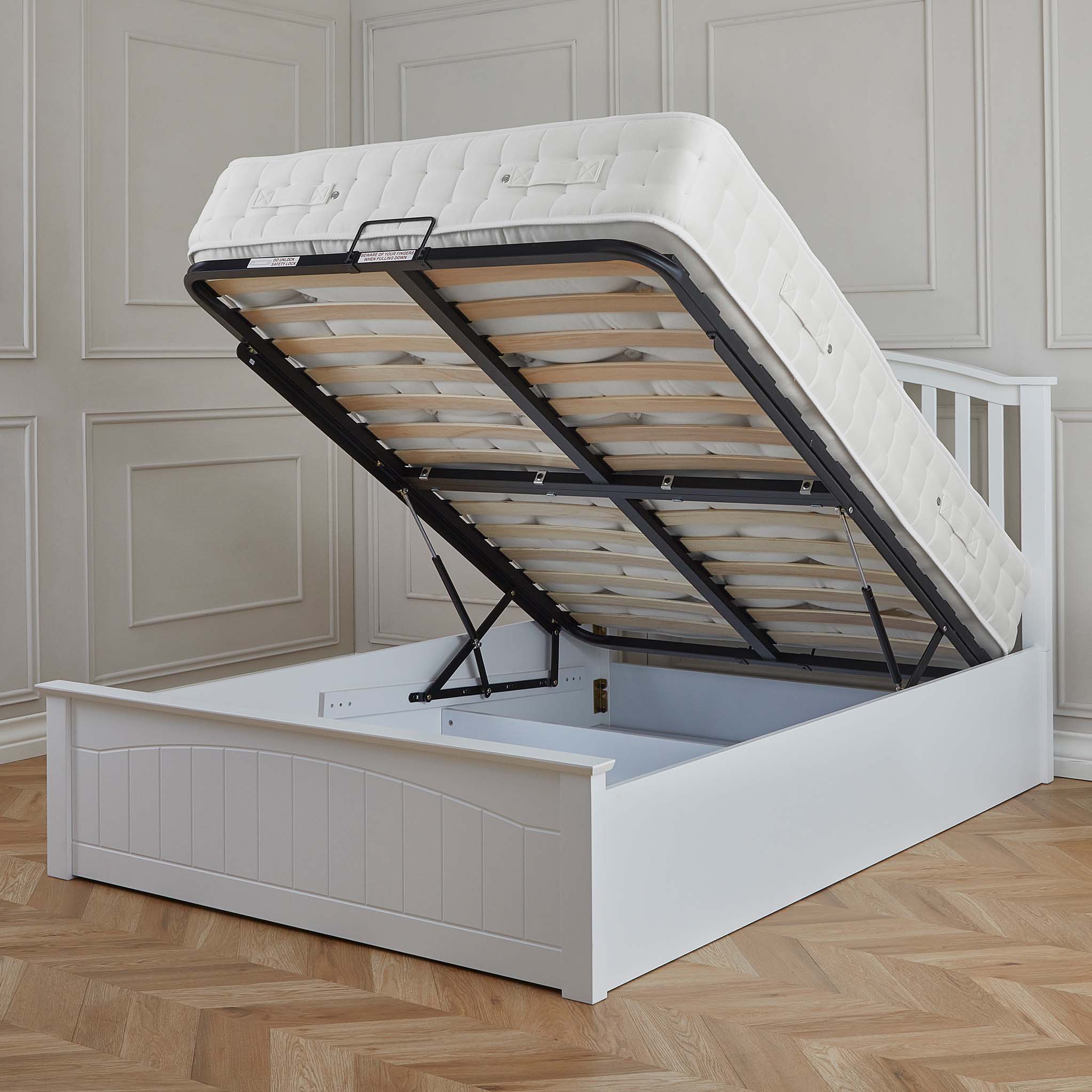 Hugo ottoman bed frame store with storage