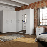 Meribel White 2 Door Wardrobe for bedroom