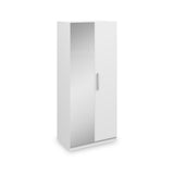 Meribel White 2 Door Mirrored Wardrobe from Roseland Furniture