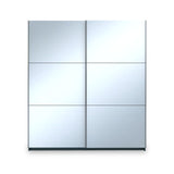 Holland Anthracite 180cm Sliding Full Mirror Double Wardrobe