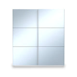 Holland White 180cm Sliding Full Mirror Double Wardrobe