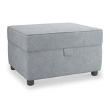 Harry Light Blue Small Storage Footstool from Roseland Furniture