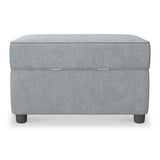 Harry Light Blue Small Storage Footstool