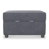 Harry Navy Small Storage Footstool 