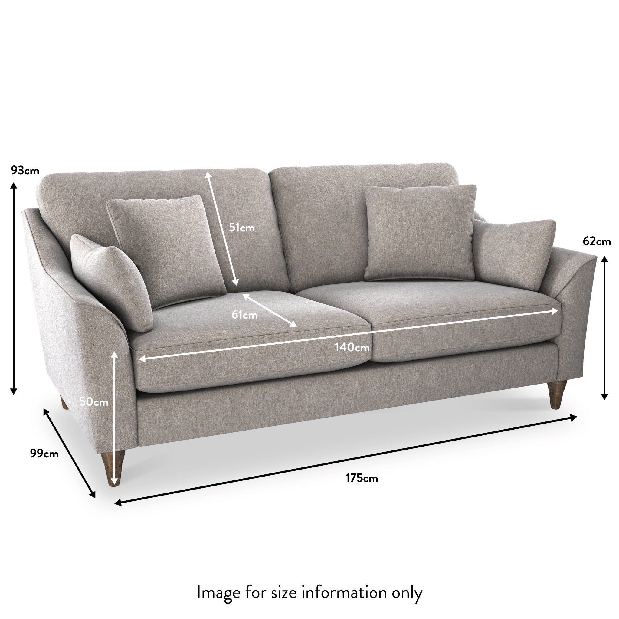 Sofa seat height 50cm new arrivals