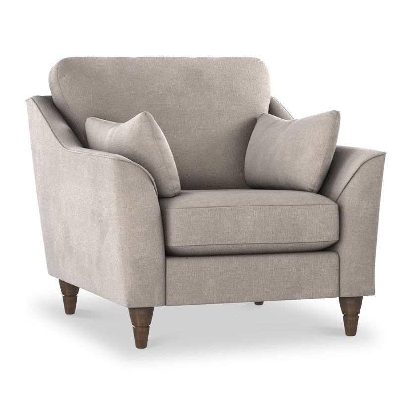 Charice Modern Fabric Armchair in Grey or Blue | Roseland