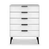 Asher White 5 Drawer Storage Chest from Roseland Furniture