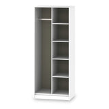 Asher White Tall Open Combination Wardrobe