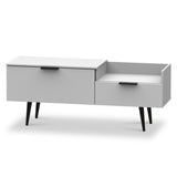 Asher White 2 Drawer TV Stand & Media Cabinet 