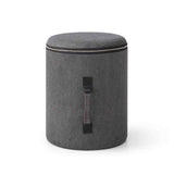 Zip Twin Pack Grey Occasional Storage Stools with handle