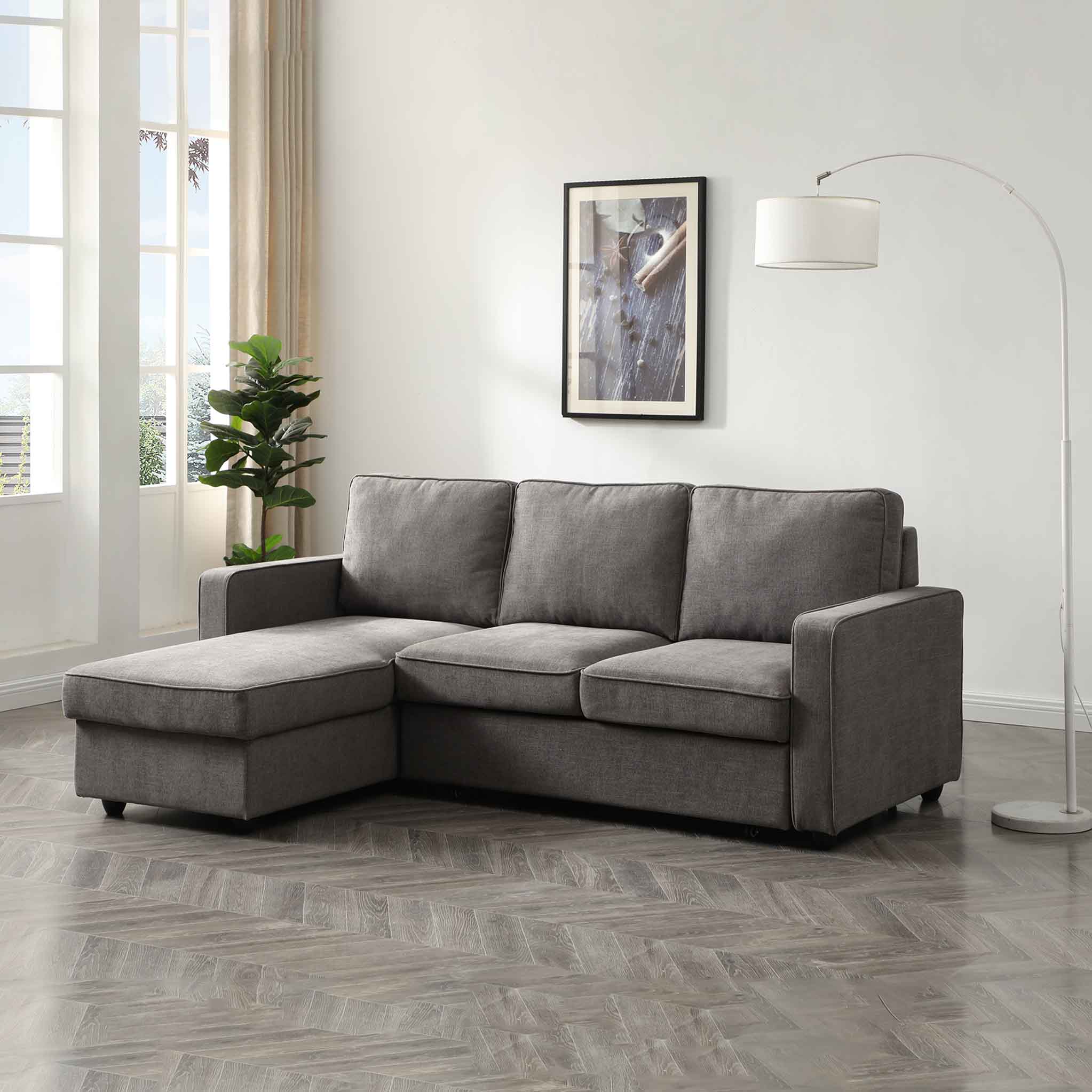 Grey chaise corner deals sofa