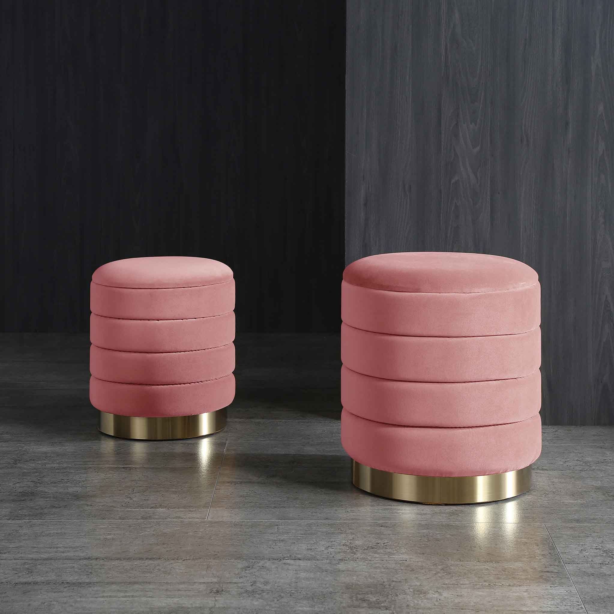 Blush pink store stool