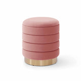 Mia Twin Pack Velvet Storage Stool - Blush