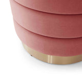 Mia Twin Pack Velvet Storage Stool - Blush