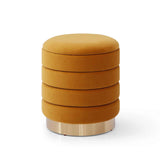 Mia Twin Pack Velvet Storage Stool - Mustard