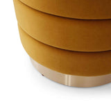 Mia Twin Pack Velvet Storage Stool - Mustard