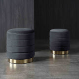 Ivy Blue Ink Twin Pack Velvet Storage Stool lifestyle image