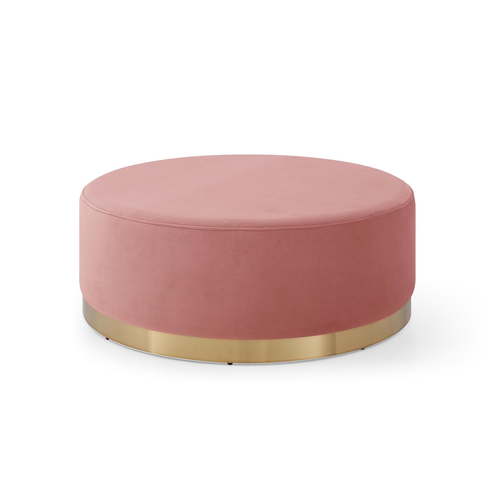 Blush pink 2024 velvet pouffe