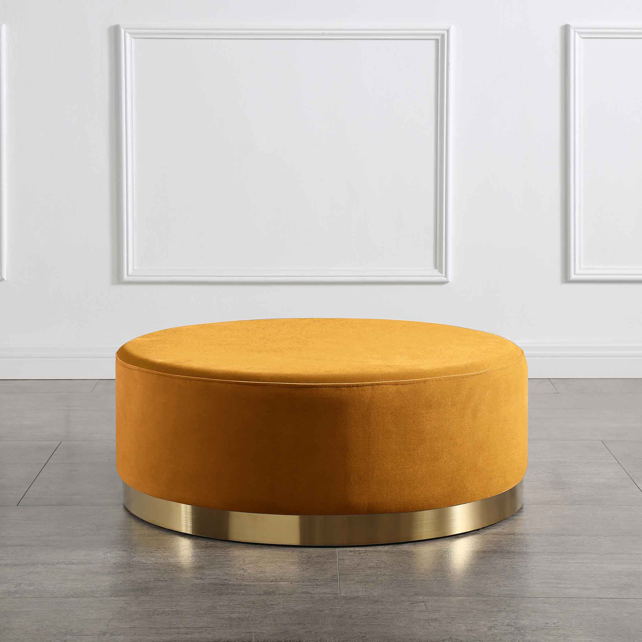 Mustard yellow velvet deals footstool