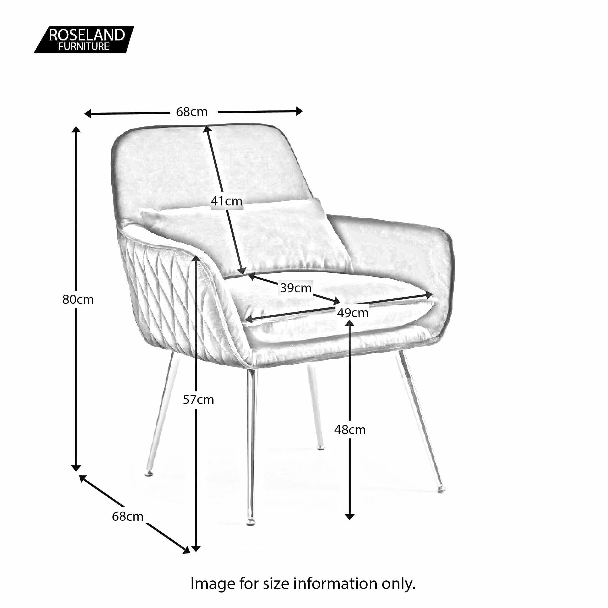 Standard accent 2024 chair dimensions