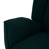 Knox Green teddy boucle armchair with stool