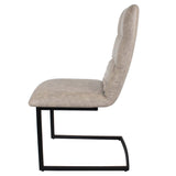 Side view of Mottled Elk Maitland Faux Leather Dining Chair by Roseland Furniture