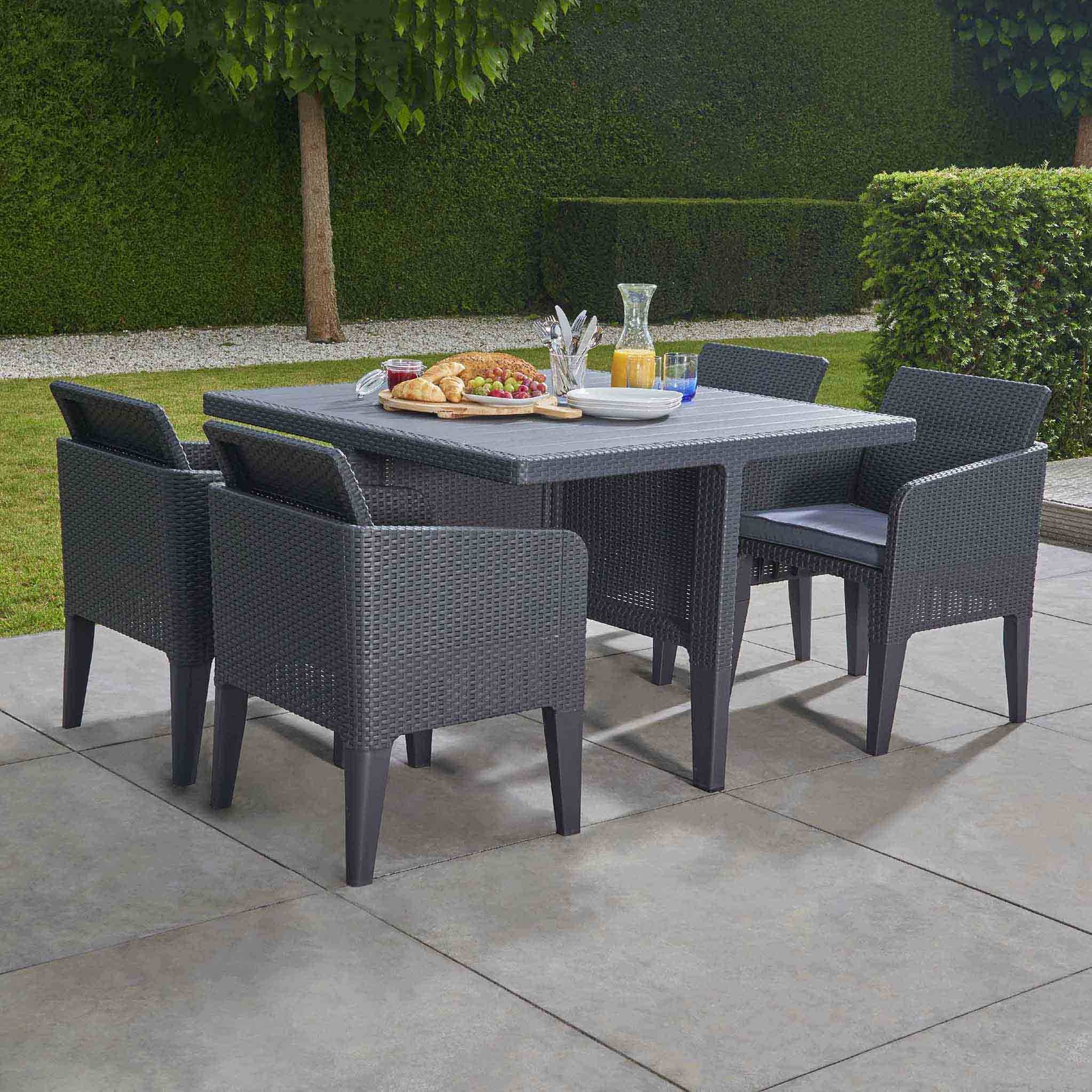 Keter columbia plastic best sale 8 seater dining set