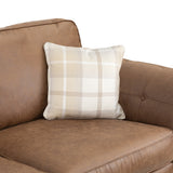 Edward Chocolate Faux Leather 3 Seater Sofa