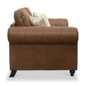 Edward Chocolate Faux Leather 3 Seater Sofa