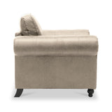 Edward Marble Faux Leather Armchair